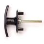 Locking T handle black finish to suit Cardale garage door thumbnail