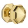 1751C 63mm P.Brass Octagonal Centre Door Knob thumbnail