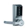 Unican Ll1021 Satin Chrome Left Hand Lever Handle Digital Door Lock With Key Bypass thumbnail