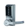 Unican Lr1021 Satin Chrome Right Hand Lever Handle Digital Door Lock With Key Bypass thumbnail