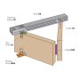 Henderson Bifold Folding Wardrobe Door Gear Set B10/2   thumbnail