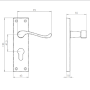 DL54Y Victorian Scroll Euro Lock Door Handle Polished Brass thumbnail