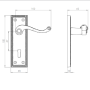 FG1 Georgian Lock Door Handle Polished Brass thumbnail