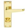 M30WC Victorian Bathroom Door Handle Polished Brass thumbnail