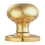 M35C Mushroom Victorian Knob Concealed Fix Polished Brass thumbnail