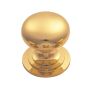 M47/A 25mm Victorian Cupboard Door Knob Polished Brass thumbnail