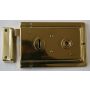 Dp701 152Mm X 100Mm Polished Brass Fluted Rim Lock thumbnail