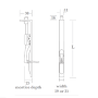 203 x 19mm Lever Action Flush Bolt Satin Aluminium thumbnail