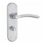 Fortessa Amalfi Bathroom Backplate Door Handle Chrome Duo thumbnail