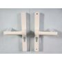 Hoppe 3218435 London Series White 48mm Centres UPVC lever door handles thumbnail