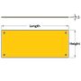 Kick Plate 889 x 152 x 1.2mm Polished Brass Drilled thumbnail