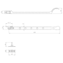 M44/B 302mm Victorian Casement Stay Satin Chrome thumbnail