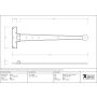From The Anvil - 18" Penny End T Hinge (Pair) - Black thumbnail