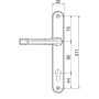 Mila ProLinea Lever Door Handle 92PZ 240mm Backplate Gold PVD (050424) thumbnail
