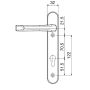 Mila ProLinea Lever Door Handle 92PZ 220mm Backplate Gold PVD (050304) thumbnail