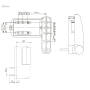 Mila Ideal Flag Hinge Brown 100mm thumbnail
