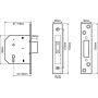 Union Strongbolt 5 Lever Deadlock BS3621 Satin Chrome 76mm 2100S thumbnail