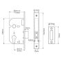 Union L2149 Euro Deadlock 76mm Satin Chrome thumbnail