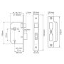 Union 2277 3 Lever Sashlock 76mm Polished Brass  thumbnail