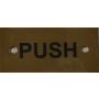 75 X 40Mm Polished Brass 'Push' Sign thumbnail
