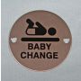 Baby Change Symbol 75Mm Satin Aluminium Sign thumbnail