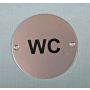 Wc Symbol 75Mm Satin Aluminium Sign thumbnail