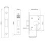 Union Strongbolt Oval Deadlock J21OVS Satin Stainless 76mm thumbnail