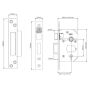 Union Strongbolt Bathroom Lock Satin Stainless 76mm J22WCS thumbnail