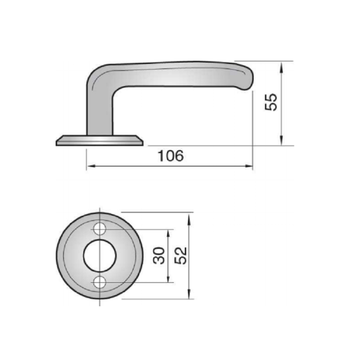 Assa 696 Classic Lever Handles Unsprung