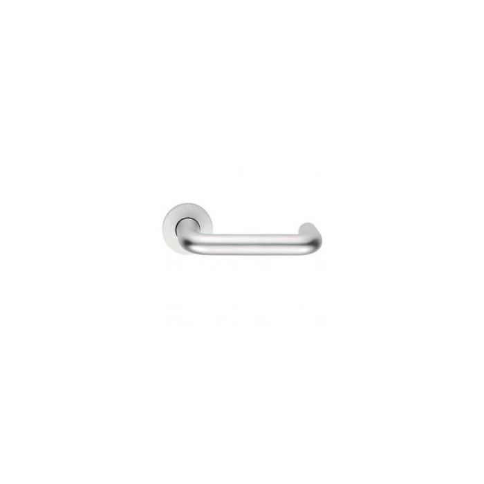 Zoo ZAA030SA Safety Lever Door Handles On Round Roses Aluminium To BS8300