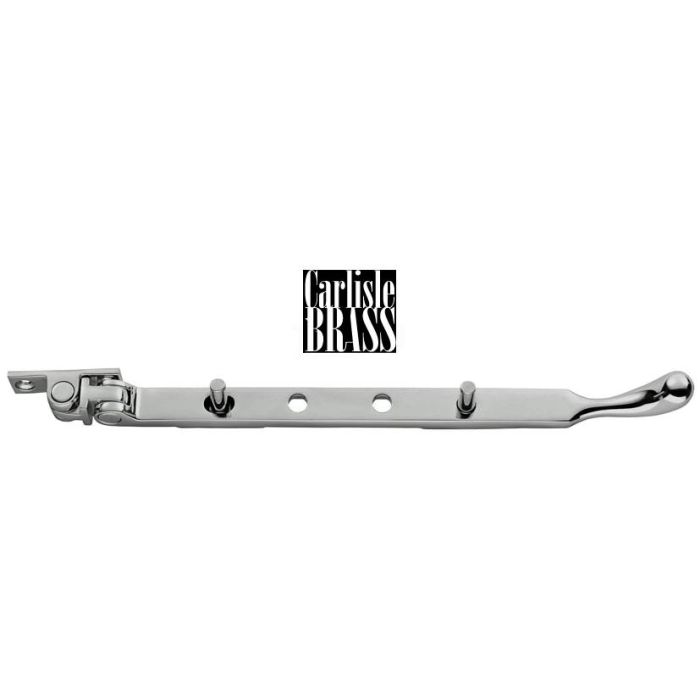 WF12C 201mm Bulb End Casement Stay Satin Chrome