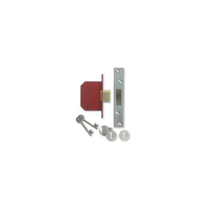 Union Strongbolt 5 Lever Deadlock BS3621 Satin Chrome 76mm 2100S