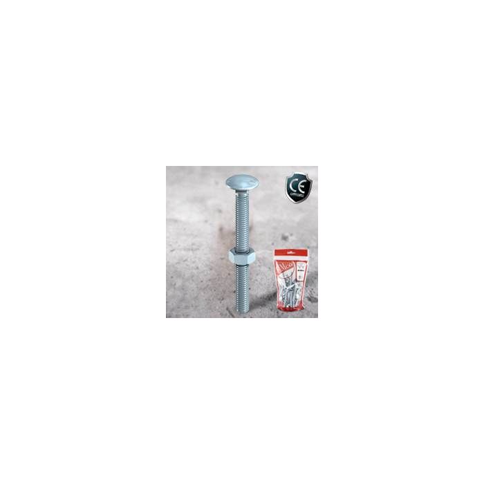 Carriage Bolts & Hex Nuts M8 x 150mm (Bag of 2)