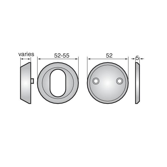 Assa 2356 Classic Accessory Set Satin Chrome