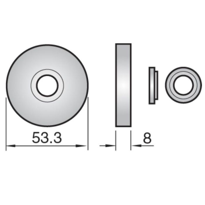 Assa Round Rose Cover Plate Satin Chrome