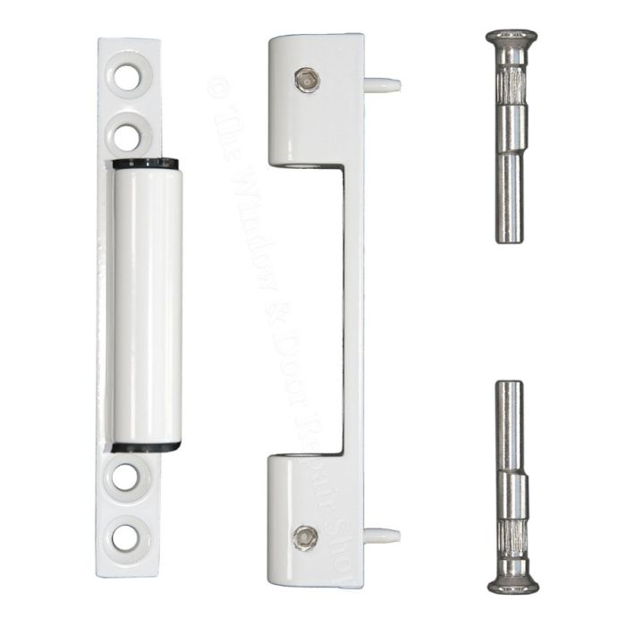 H115WHF White UPVC Flat Door Hinge (Single Hinge)