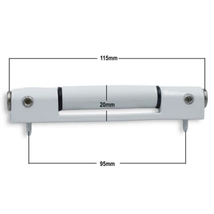 H115WHF White UPVC Flat Door Hinge (Single Hinge)