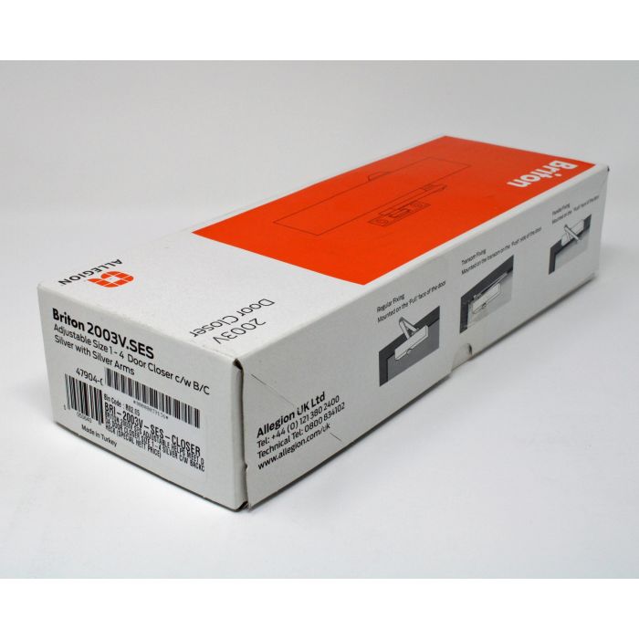 Briton 2003V Overhead Door Closer Silver