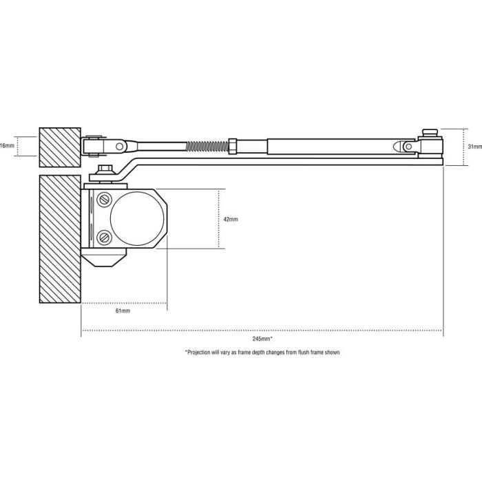 Union CE3F Silver Door Closer