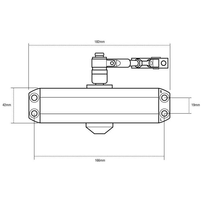 Union CE3F Silver Door Closer