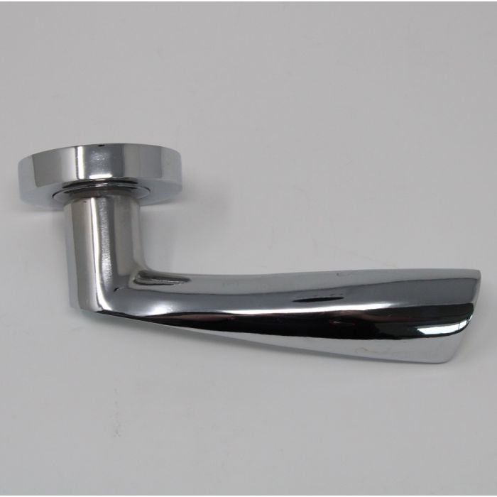 Acton Round Rose Fire Door Handle Polished Chrome FD30/60