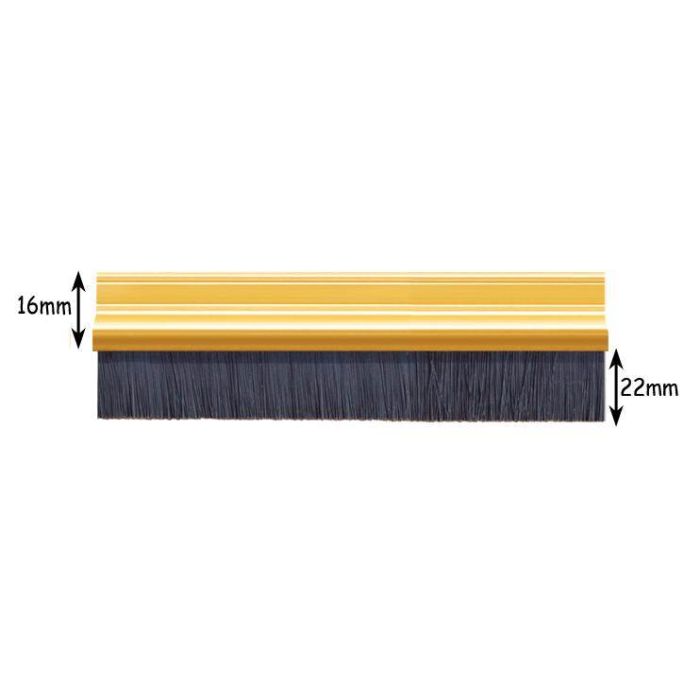 Exitex Brush Strip Draught Excluder 914mm x 22mm White PVC Carrier