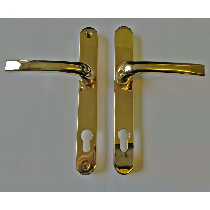 Mila ProLinea Lever Door Handle 92PZ 240mm Backplate Gold PVD (050424)