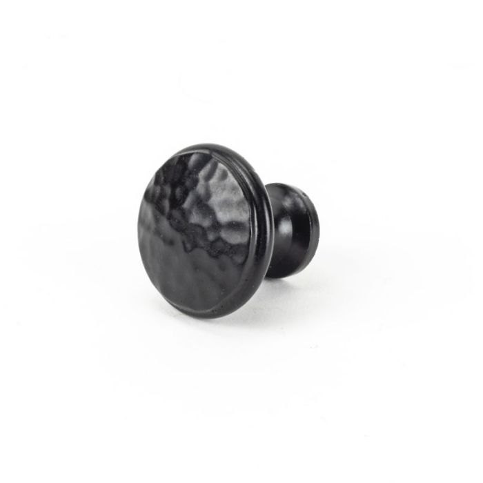 From The Anvil Hammered Cabinet Knob - Black