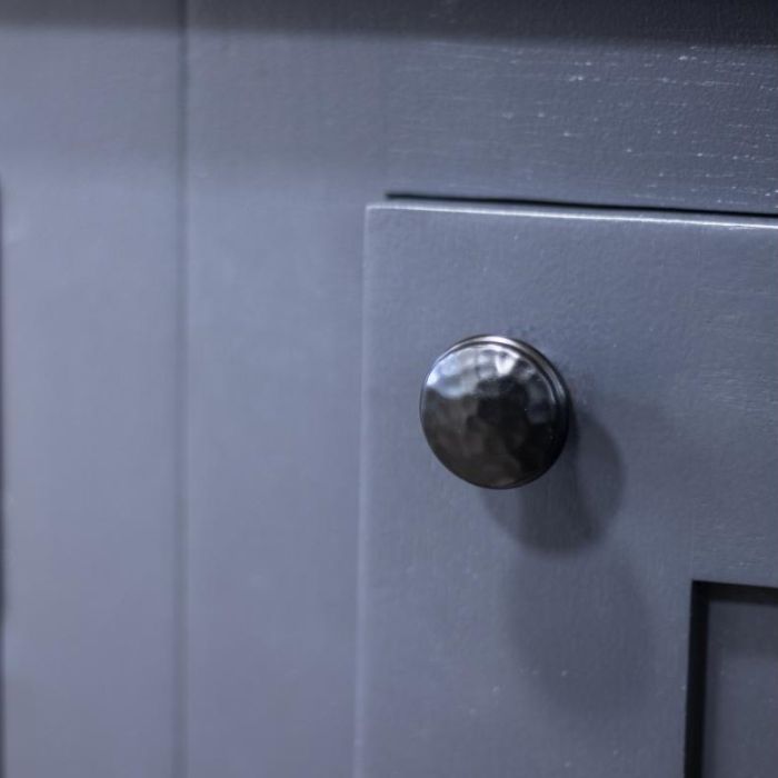 From The Anvil Hammered Cabinet Knob - Black
