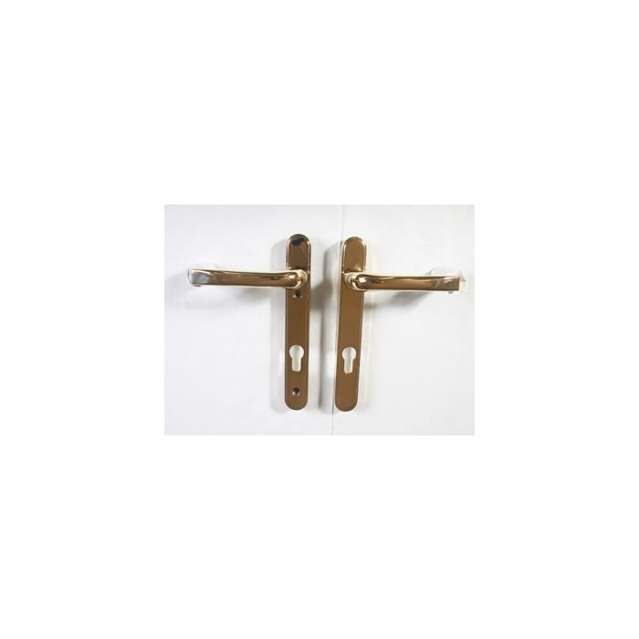 Mila ProLinea Lever Door Handle 92PZ 220mm Backplate Gold PVD (050304)