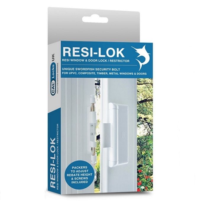 Cal Resi-Lok White Security Door Deadbolt