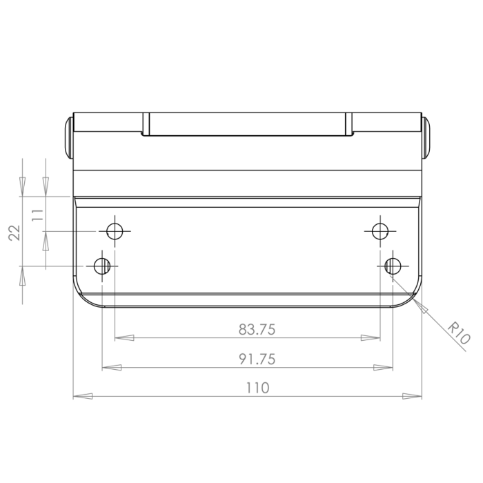 Trojan 3D Composite Door Hinge White