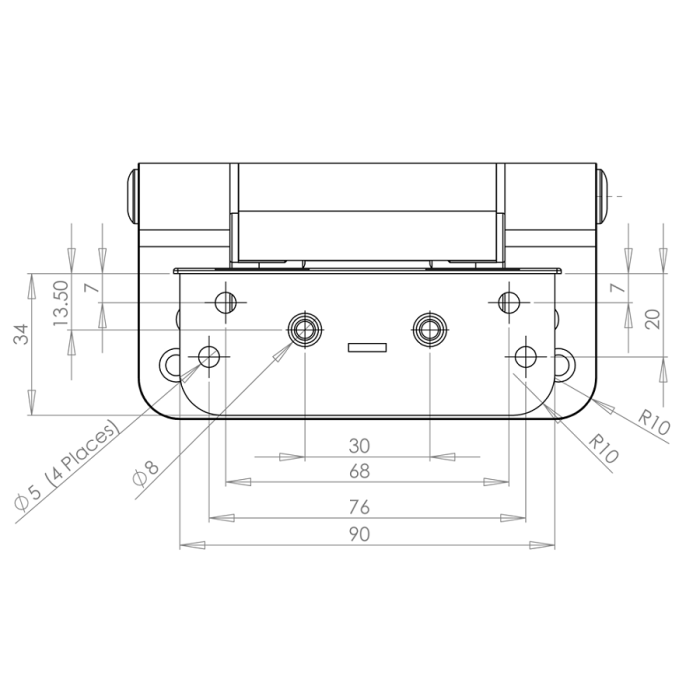 Trojan 3D Composite Door Hinge Chrome