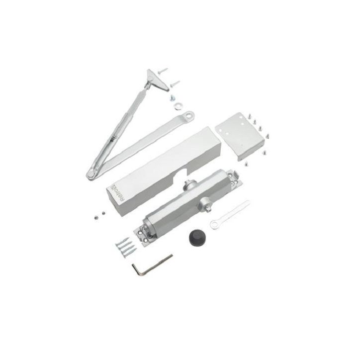 Union RetroV Variable Power Door Closer Silver